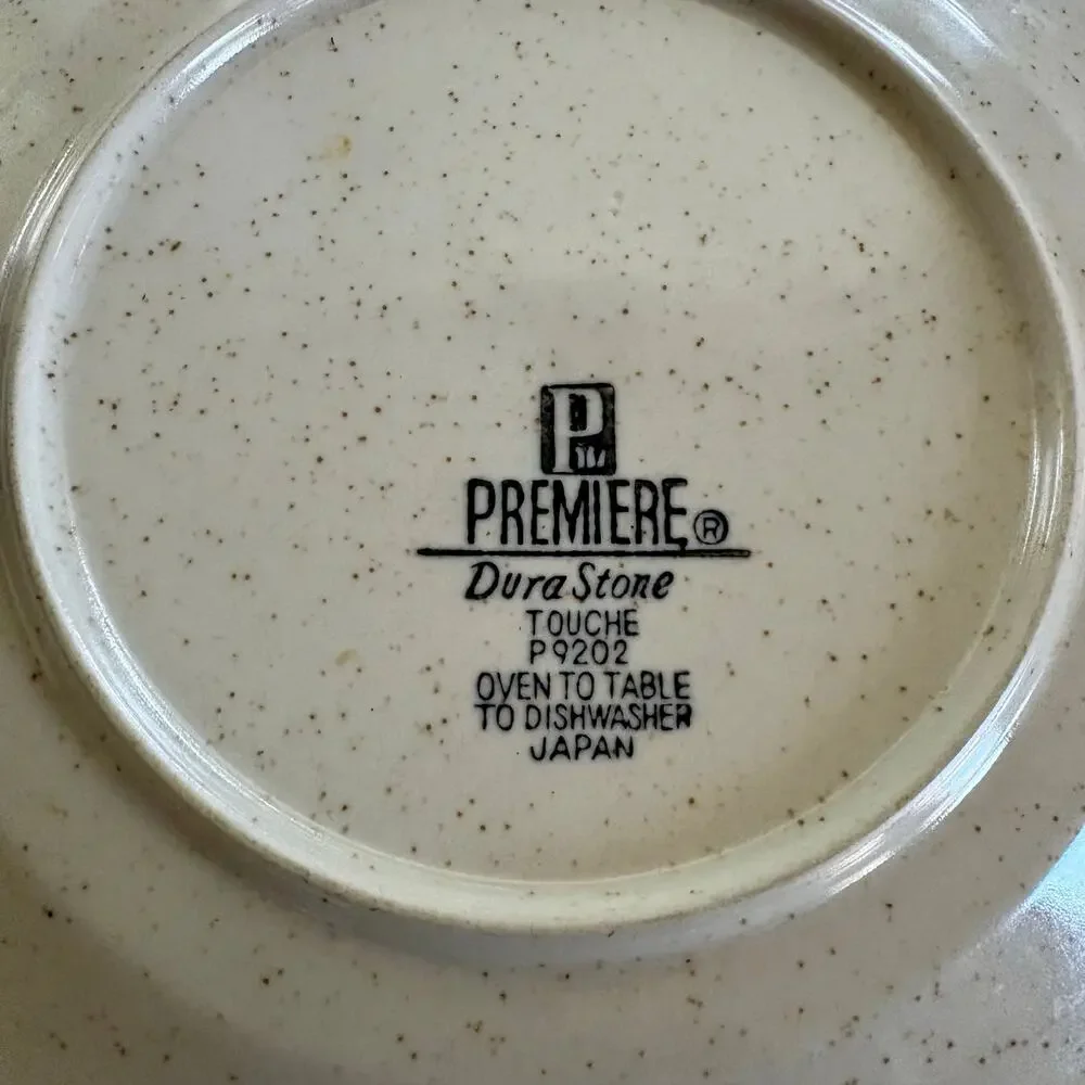 Vintage Premiere DuraStone Touche P9202 Set 2 Dinner 2 Salad Plates, Japan